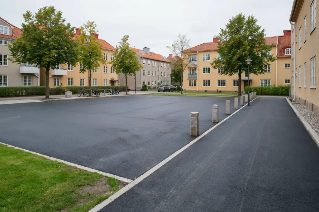 bel ggningsarbete p g ngv gar och torgyta i sickla